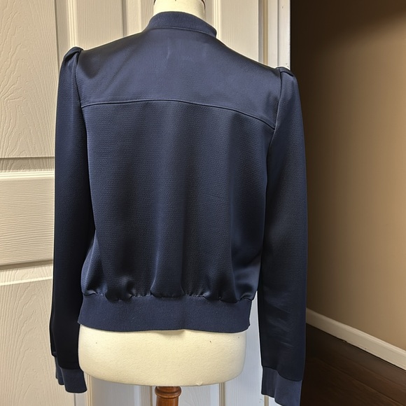 hinge Satin Bomber Jacket - Picture 4 of 10